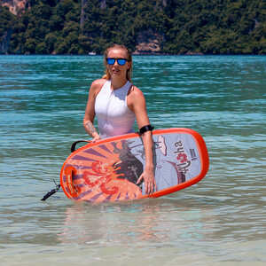 Çocuk Şişme Kürek Tahtası Bodyboard - Turuncu